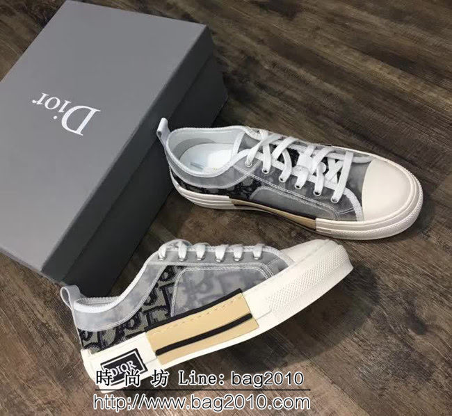 DIOR迪奧 2019早春米蘭走秀新款 磨砂珍珠閃pvc半透明膠片拼接 低幫女休閒鞋 QZS2285